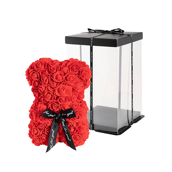 Rose Bear Tiffany Red (25cmH)