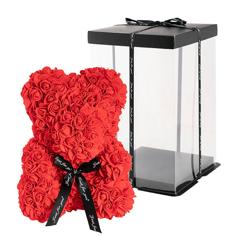 Rose Bear Tiffany Large Red (35cmH)
