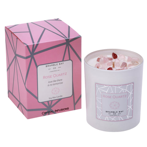 Bramble Bay - Crystal Infusions Rose Quartz Candle