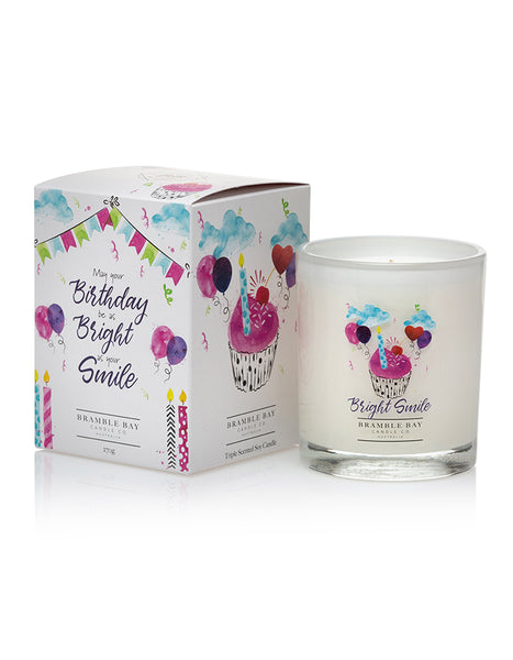 BRAMBLE BAY BIRTHDAY CANDLE BRIGHT AS YOUR SMILE