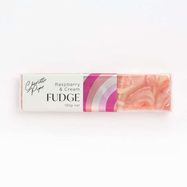 130g Raspberry & Cream Fudge